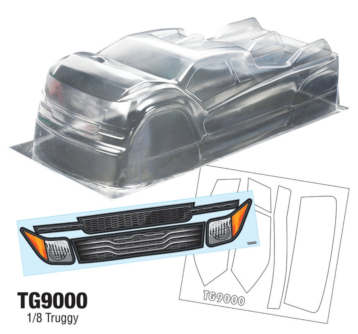 Tamiya Model Paint Set - TG9000 1/8 Truggy Body cocok untuk