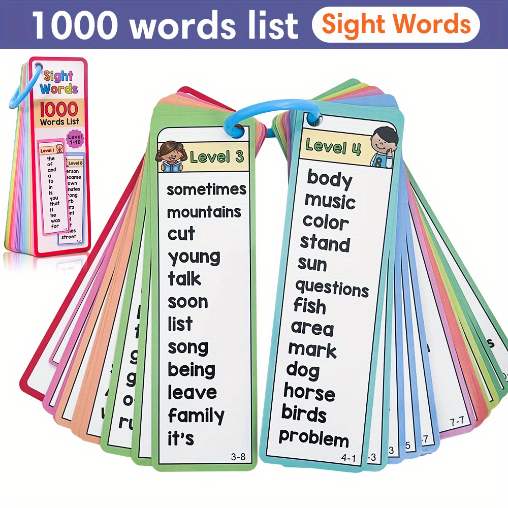 Kids Education Fun - Kartu Flash 1000 Kata Penglihatan untuk