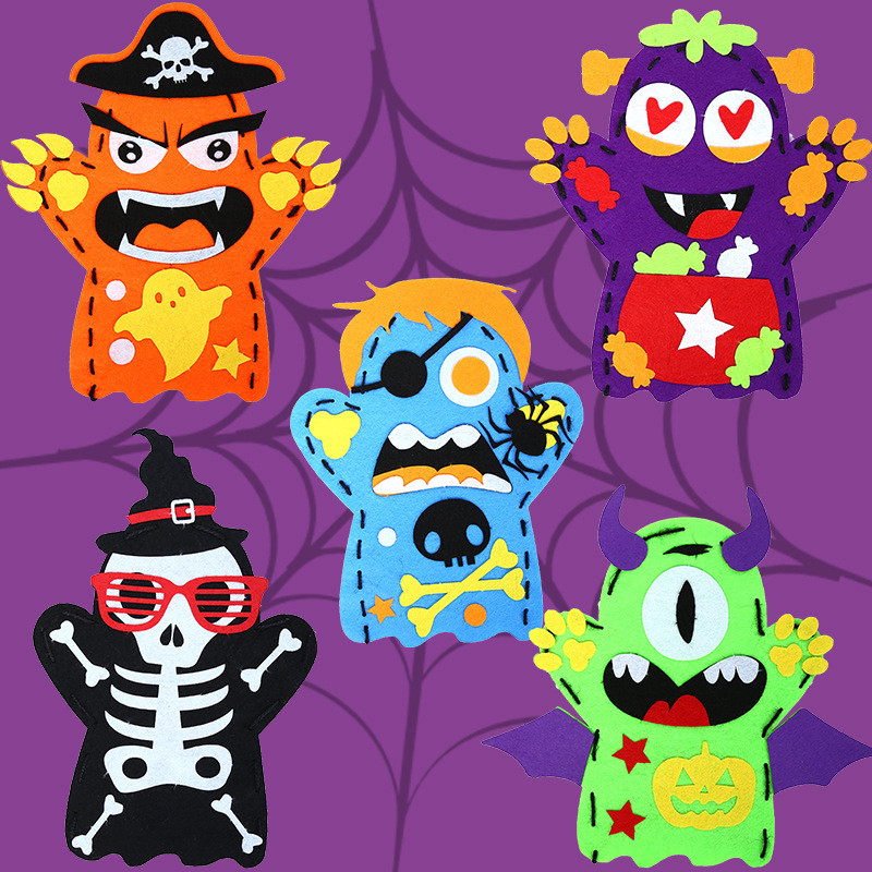 Kids Education Usa - 2 buah boneka tangan Halloween mainan
