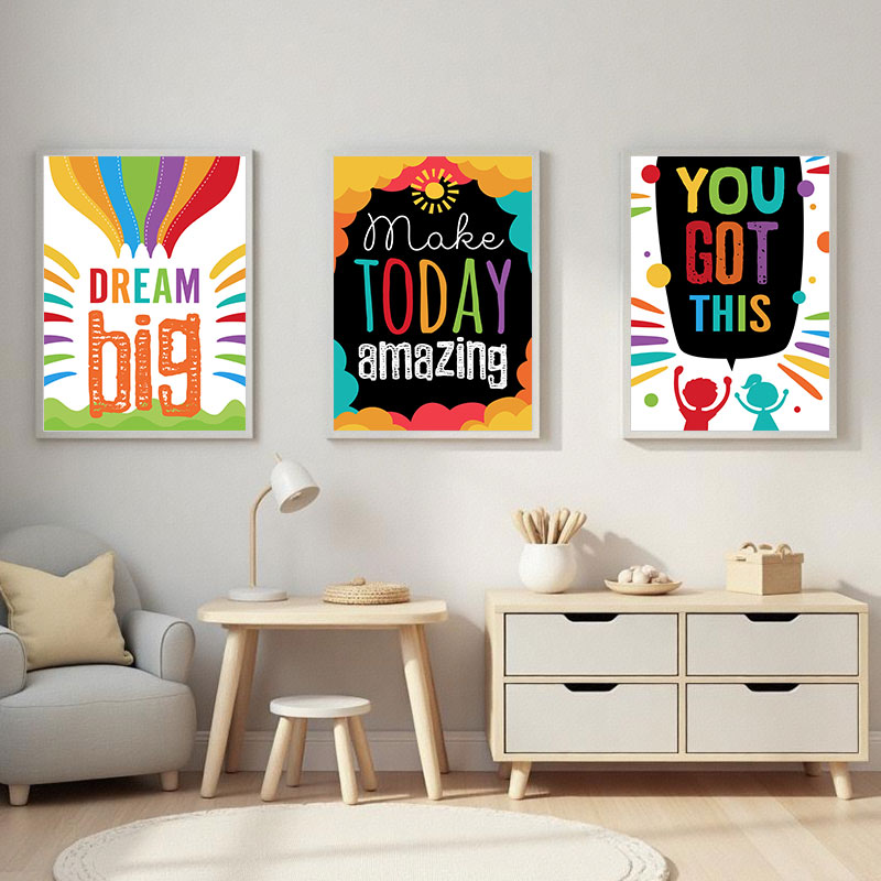 Inspirational Kids Education Quotes - Poster Dekorasi Dinding Inspirasional Gaya Anak-anak