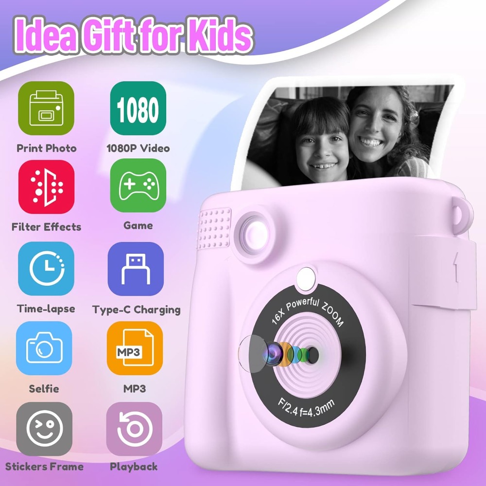 Kamera Cetak Instan untuk Anak - Kids Education Video ulasan dan harga