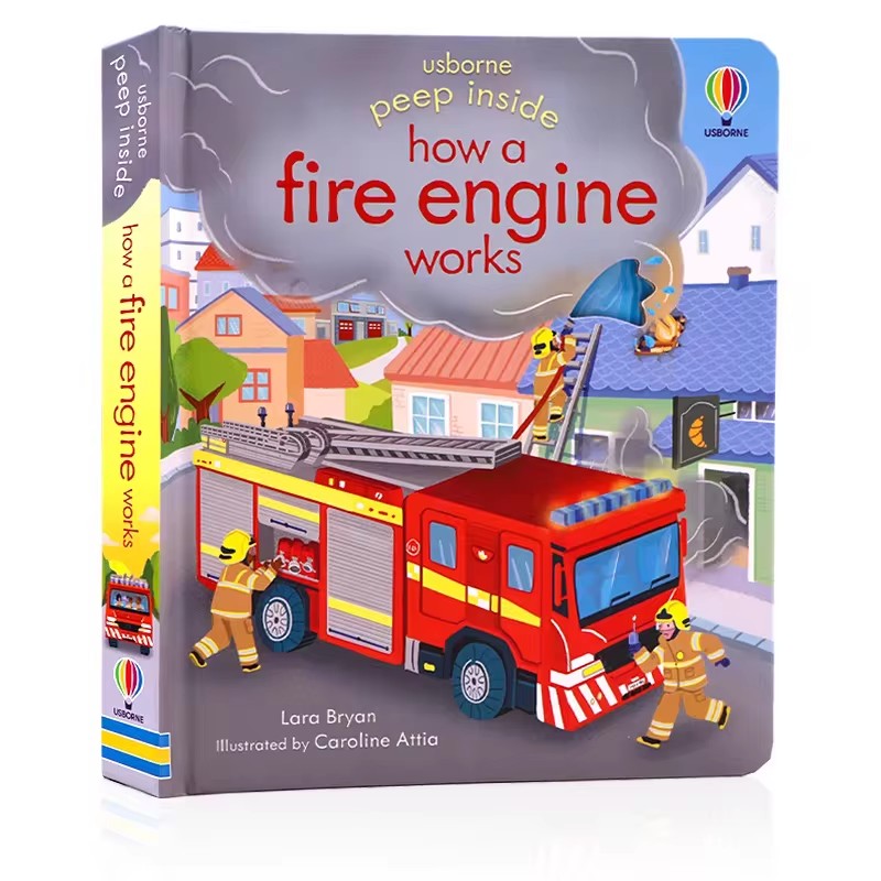 Usborne Peep Inside How A Fire - Kids Education Book ulasan dan harga