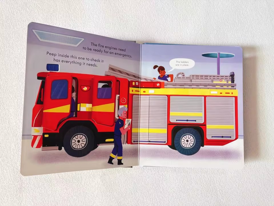 Usborne Peep Inside How A Fire - Kids Education Book ulasan dan harga