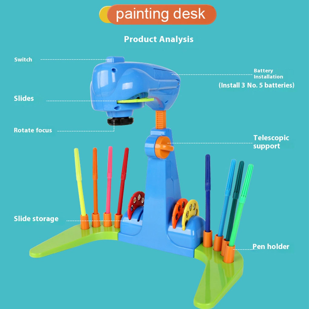 Meja Gambar Edukatif Anak-Anak - Drawing Projector Kids ulasan dan harga