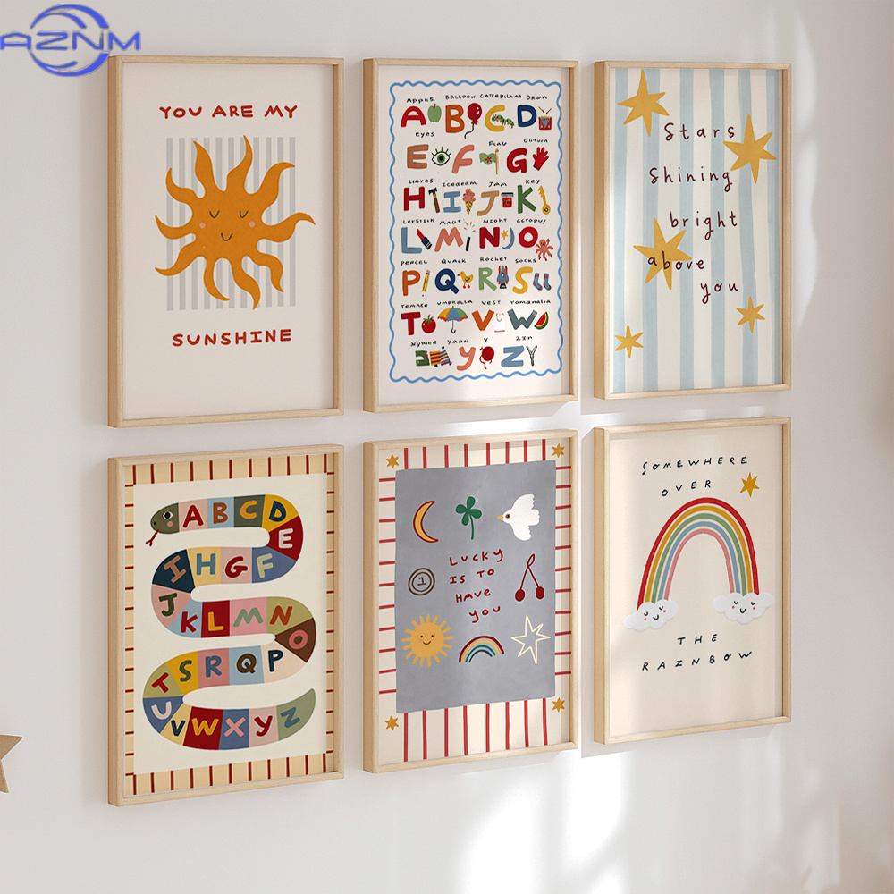 Set berisi 6 Poster Kanvas Sen - Inspirational Kids Education Quotes ulasan dan harga