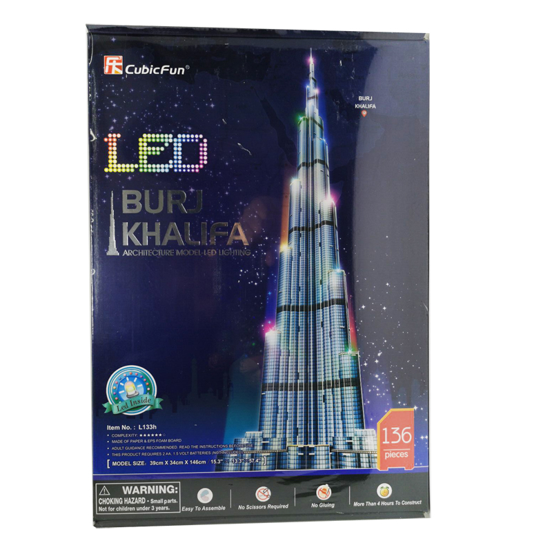 Puzzle 3d 1.5m Dubai Burj Khal - Kids Education Dubai ulasan dan harga