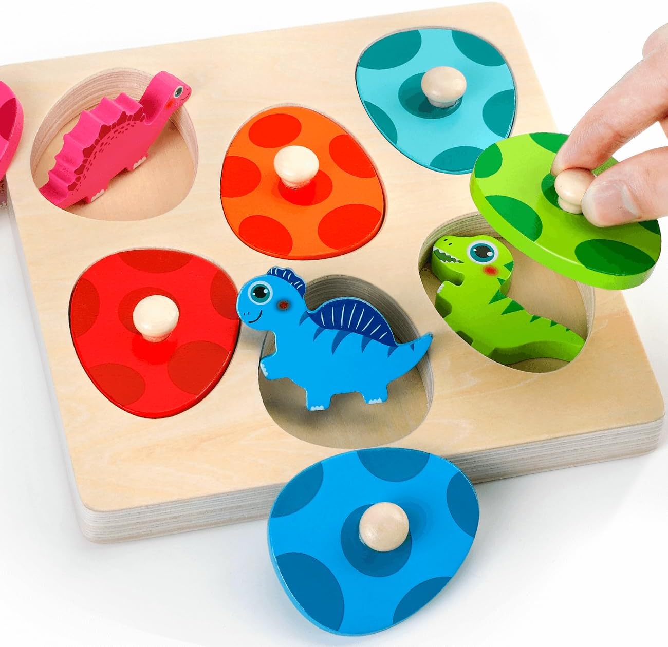 Mainan kayu dinosaurus Jigsaw  - Kids Nature Education ulasan dan harga